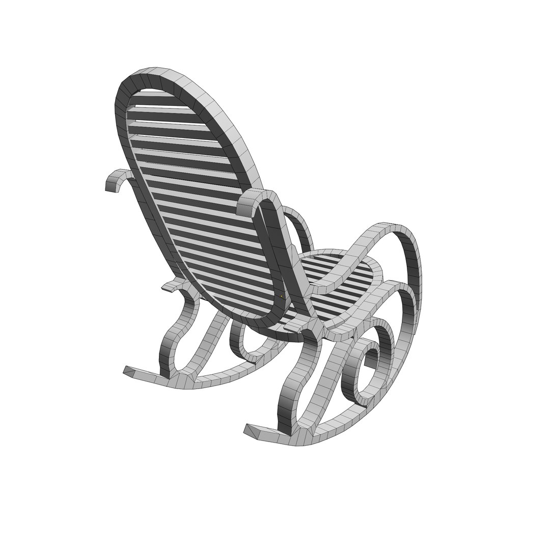 Wooden Rocking Chair 3D Model - TurboSquid 2159581