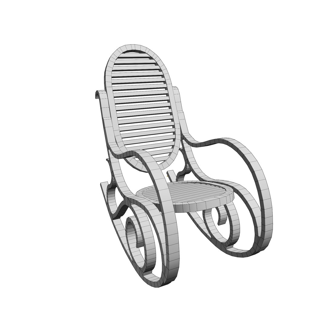 Wooden Rocking Chair 3D Model - TurboSquid 2159581