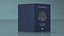 3D United States Passport Open Cover