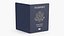3D United States Passport Open Cover