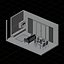 Isometric Dining Living Room Wood Theme