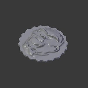monkey face coin 3D