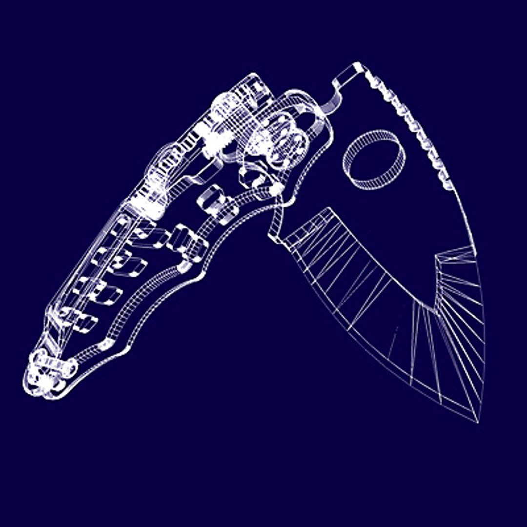 3d model clasp knife