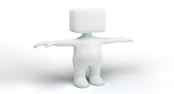 3d model square stickman