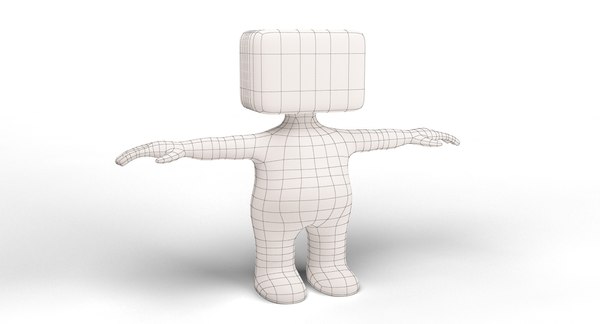 3d model square stickman