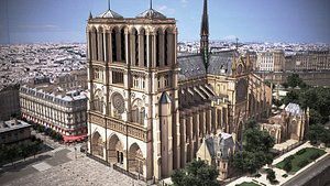 Notre Dame de Paris Tribute 3d model