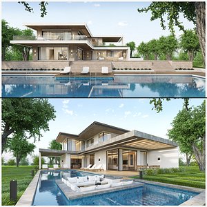 3D Luxury Villa Exterior and Interior Bundle