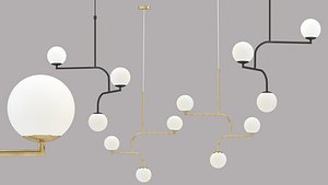 Suspended chandelier mobil 70 from MONIKA MULDER