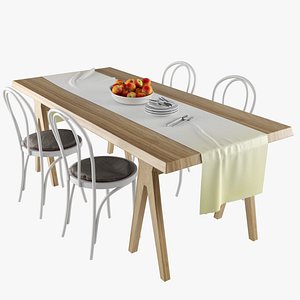 3d model table dining