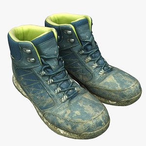 Shoes 75 Dirty Hiking Boots 3D model