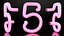 Glowing Neon Tube Light Chiffre 5