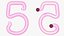 Glowing Neon Tube Light Chiffre 5