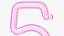 Glowing Neon Tube Light Chiffre 5
