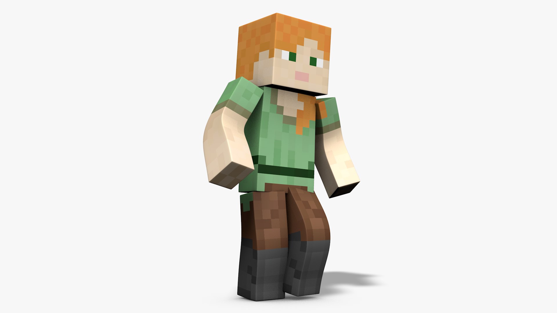Alex Minecraft - Mixamo Animatable - Use Your Own Skin 3D - TurboSquid ...