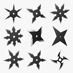 Shuriken throwing ninja knifes
