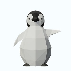 3D LowPoly Baby Penguin 3D