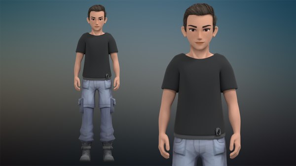 3D character boy