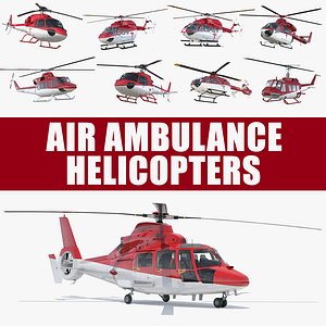 air ambulance helicopters 3D model