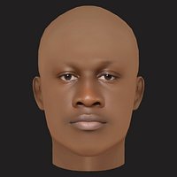 Low Poly Stormzy Rapper Head