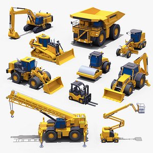 Construction Machinery 10 Models Pack
