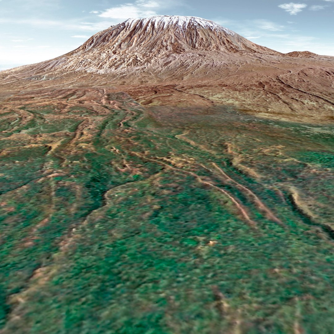 Mount Kilimanjaro 3D model preview