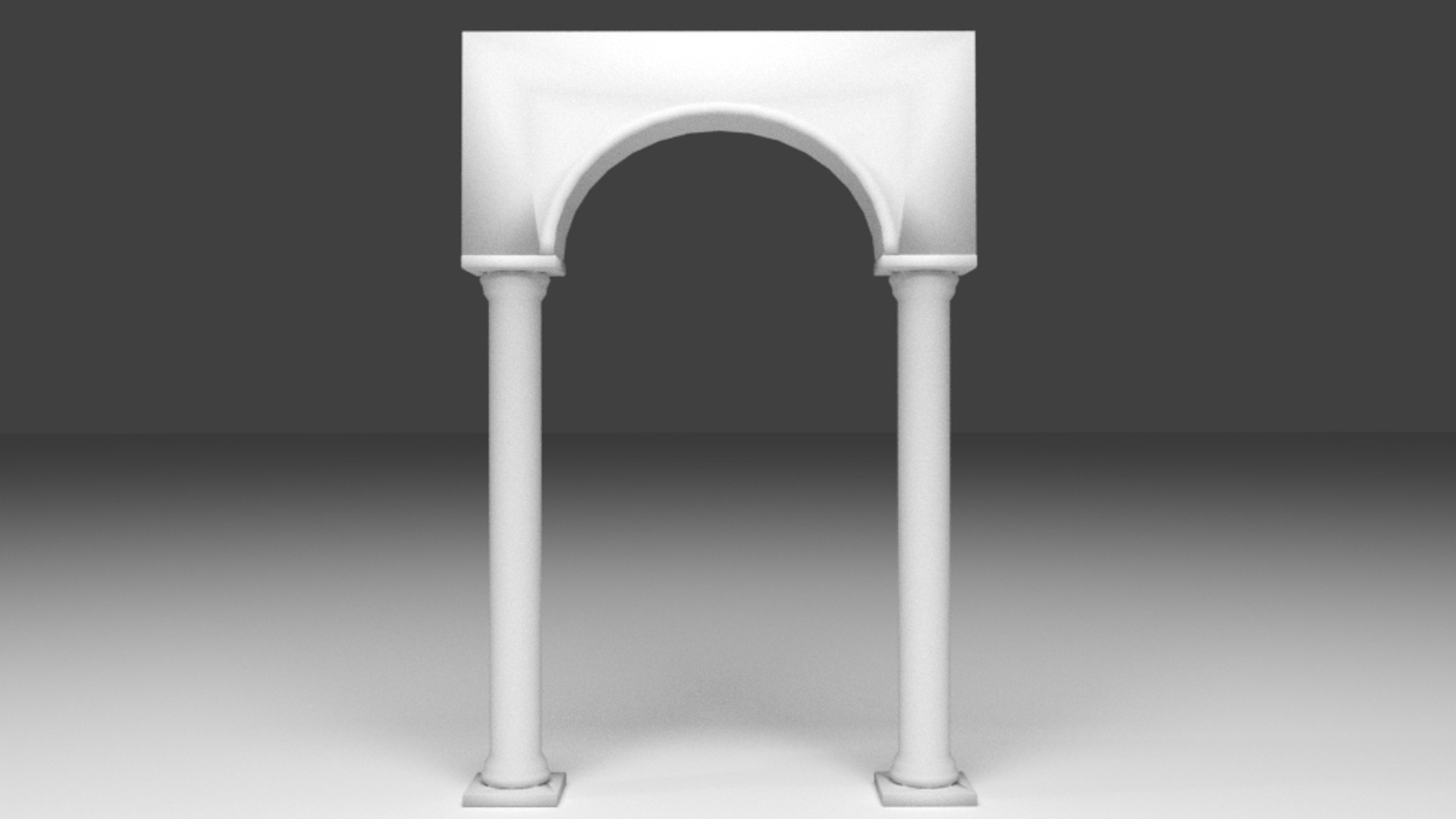 3D Rounded Gateway Model - TurboSquid 1491072