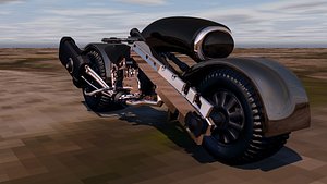 3D model motorcycle scifi