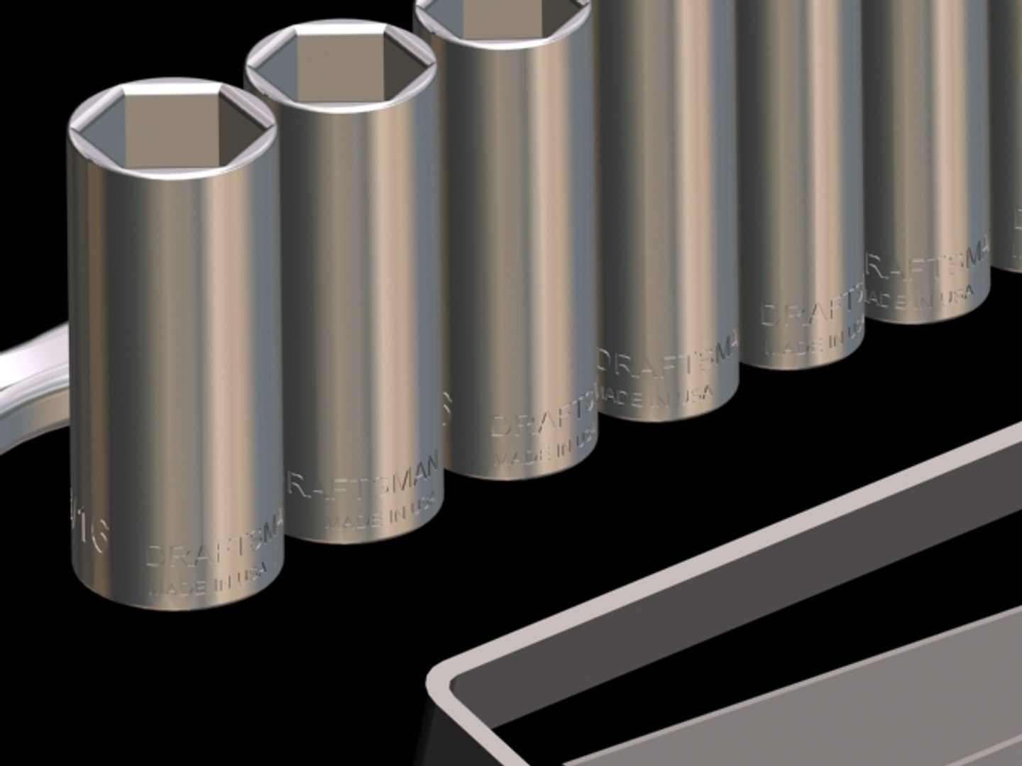 Draftsman Deep Socket Set 3d Model