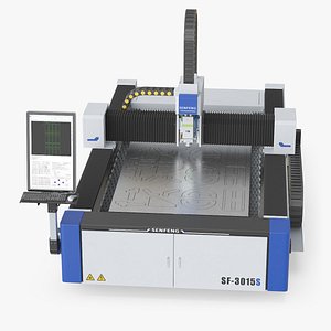 Senfeng SF-3015S Laser Cutting Machine with Steel Workpiece