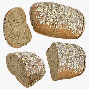 Sliced Oat Bread Collection 3D