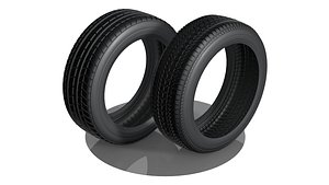 Two tires wheels 3D model