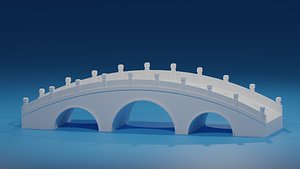 Cartoon Chinese Stone Bridge