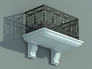 architectural balcony 3ds