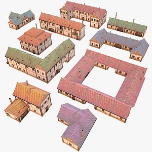 3D Medieval City Pack  10 Buildings