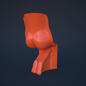 3d chair woman model