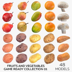 Fruits and Vegetables Game Ready Collection 01 - 47 models model