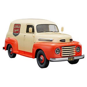 3D Ford F 1 panel truck 1948