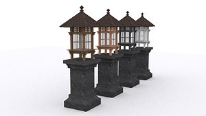 3D model Traditional bali lamp