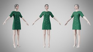 3D Dress 46 Caribbean Green