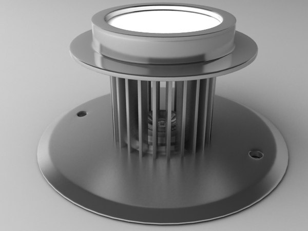 luz led azul 3d max