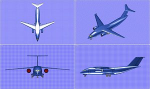 Antonov An-178 Transport Aircraft Solid Assembly Model