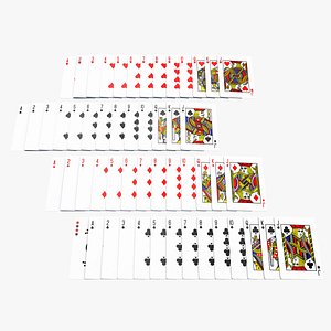 3D model playing cards