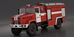 3D KrAZ 5233 NE AC-40 fire truck 2013 20