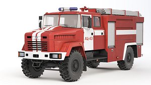 3D KrAZ 5233 NE AC-40 fire truck 2013 20