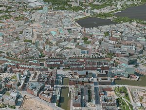 hamburg city 3D model