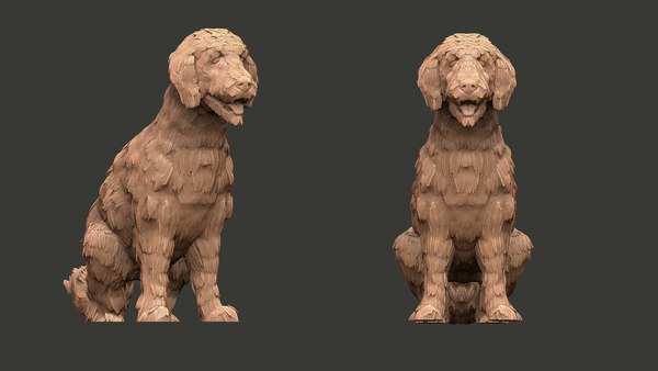 3D dog 3d model model