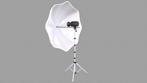 Studio Umbrella And Head On Tripod Stand