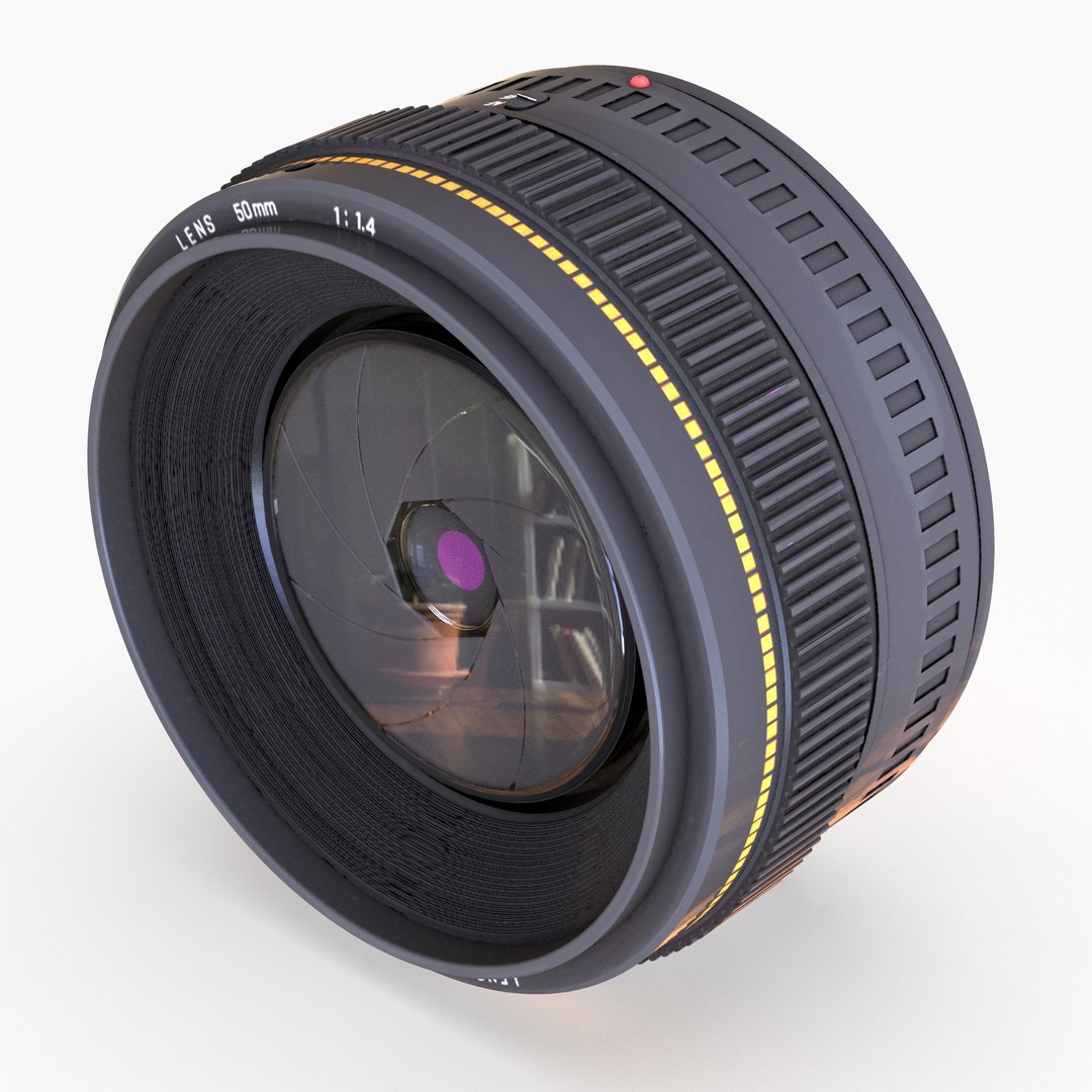 Realistic 50mm Camera Lens 3D model https://p.turbosquid.com/ts-thumb/zd/X6h21C/Rt/realistic50mmcameralens.856/jpg/1726940879/1920x1080/fit_q87/c62f2e49069617f5ddb1f6afd48c85e2f6fb1495/realistic50mmcameralens.856.jpg
