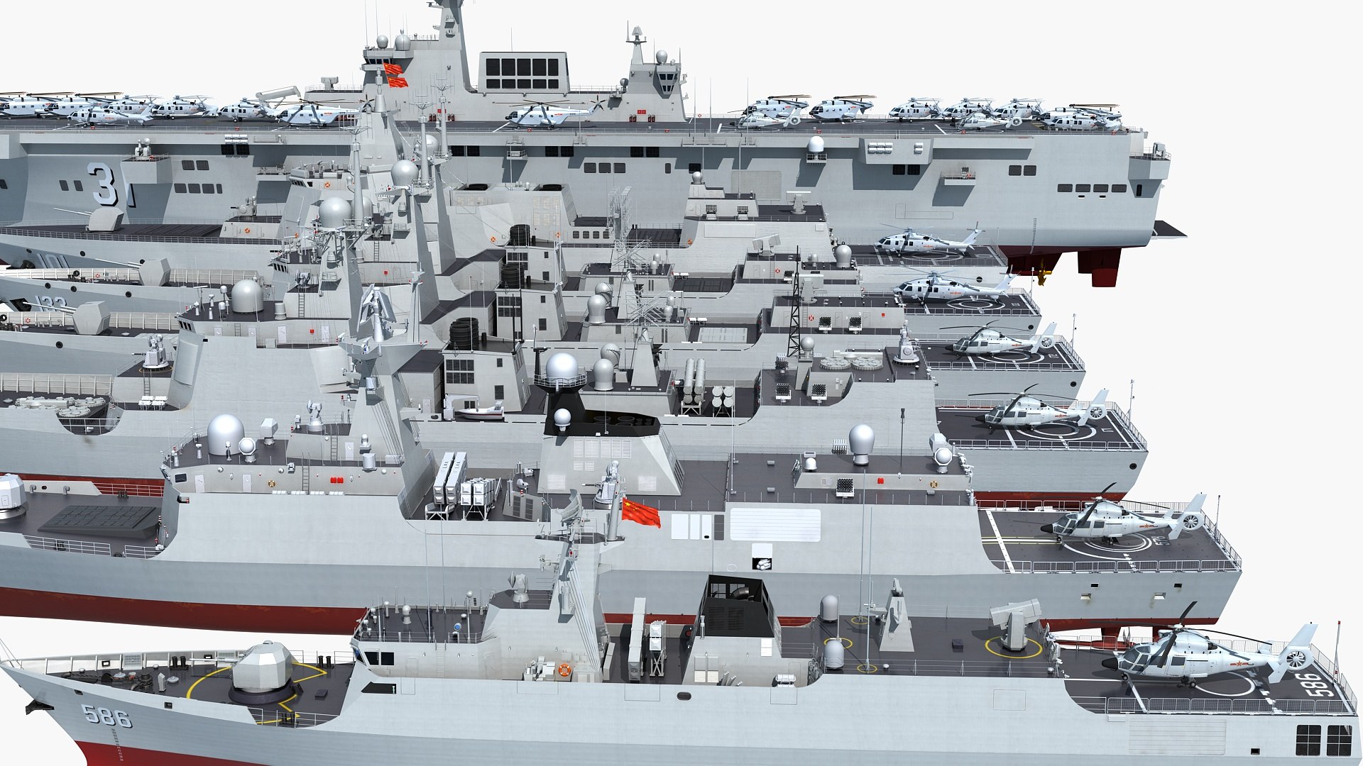 3D Chinese Navy Type 075 055 052DL 052D 052C 054A 056 https://p.turbosquid.com/ts-thumb/zd/YjABNp/Zu/a06/jpg/1660101729/1920x1080/fit_q87/96868c5d39d7567e7203349be837aa3d6e949664/a06.jpg