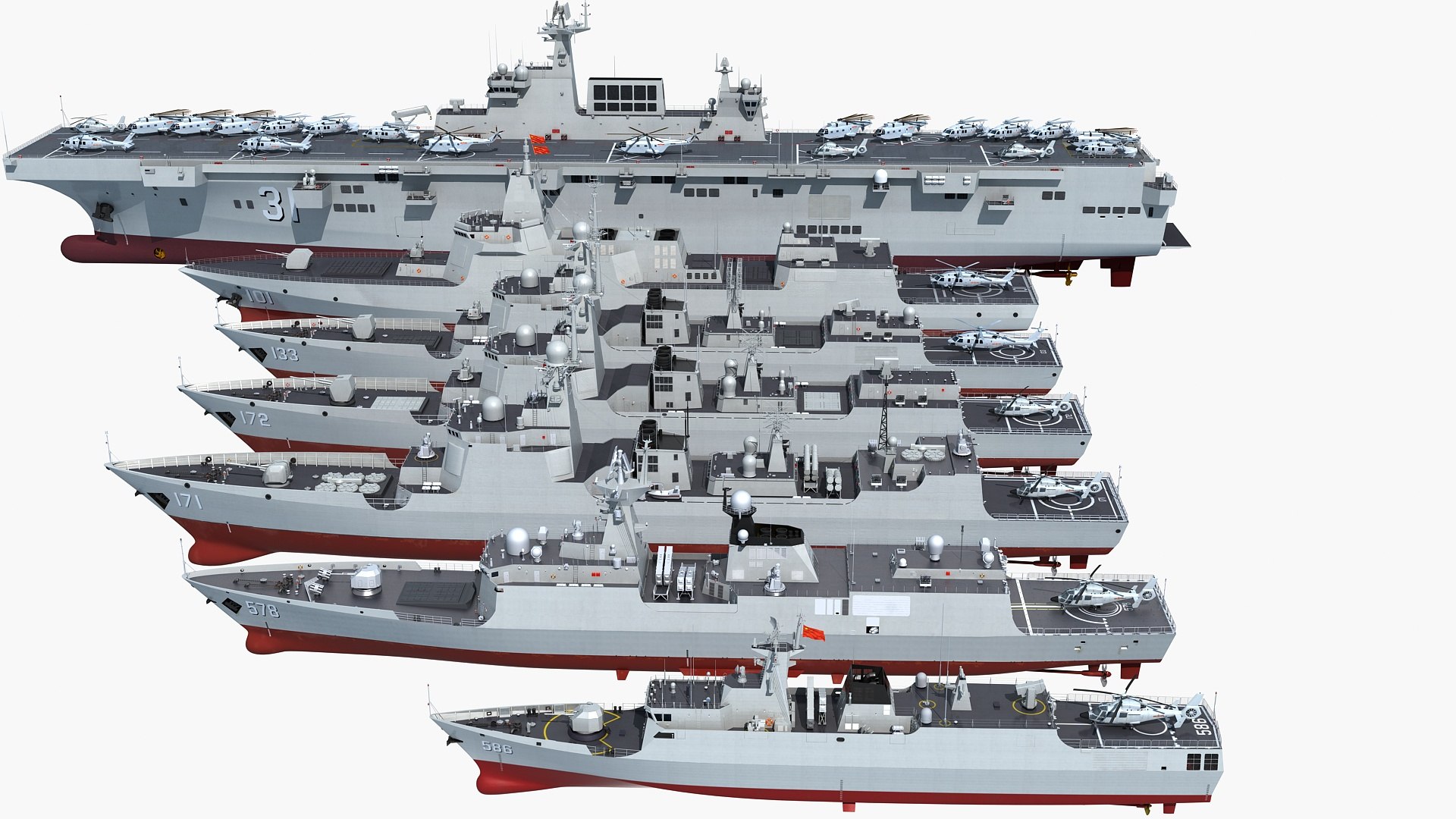 3D Chinese Navy Type 075 055 052DL 052D 052C 054A 056 https://p.turbosquid.com/ts-thumb/zd/YjABNp/r5/a02/jpg/1660101726/1920x1080/fit_q87/052e62b9312ba90b0753c59df2e60850ecf5adf9/a02.jpg